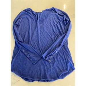 Women's Free People We The Free Sienna Long Sleeve Scoop Neck T-Shirt Size Small